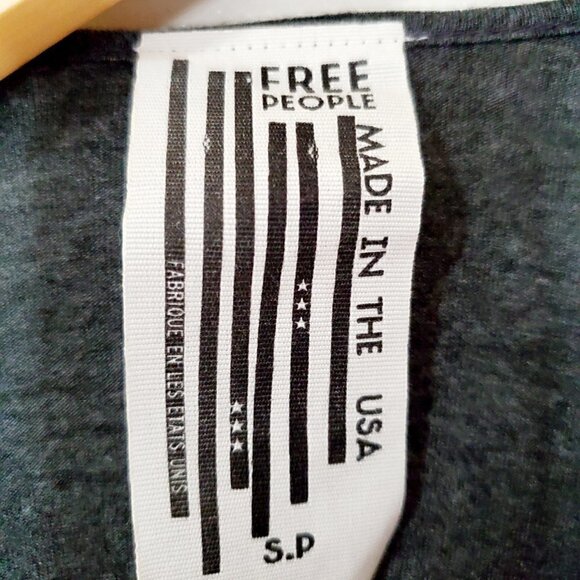 Free People Grey Oversized Casual Summer Boxy Flowy Fit Tank Top. Size S… - Picture 3 of 4